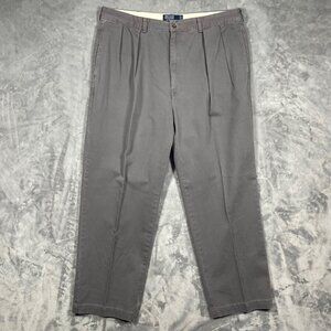 Polo Ralph Lauren Mens Grey Andrew Chino Pants Size 38x30 Cotton Classic Fit